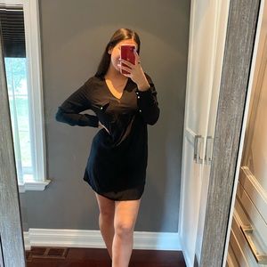 Aritzia - Wilfred Free, black long sleeve dress